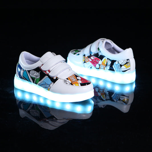 Children's USB-Charging LED Light Up Shoes Children'S Flash Shoes Spring And Summer | Ectron Online