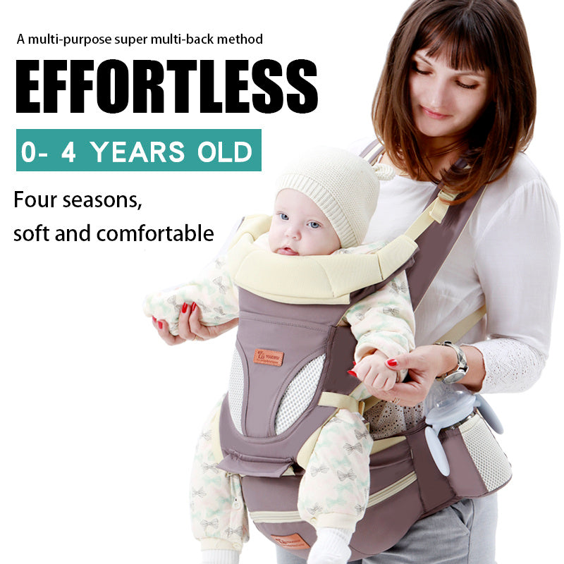 Ergonomic Baby Carrier 0-48M Baby Hipseat Carrier Front Facing Ergonomic Kangaroo Baby Wrap Sling for Baby Travel - Ectron Online