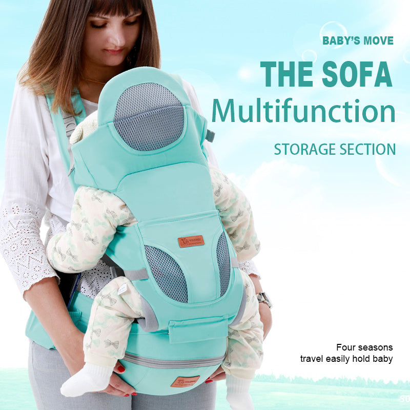 Ergonomic Baby Carrier 0-48M Baby Hipseat Carrier Front Facing Ergonomic Kangaroo Baby Wrap Sling for Baby Travel - Ectron Online