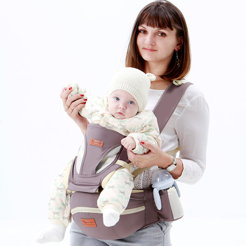 Ergonomic Baby Carrier 0-48M Baby Hipseat Carrier Front Facing Ergonomic Kangaroo Baby Wrap Sling for Baby Travel - Ectron Online