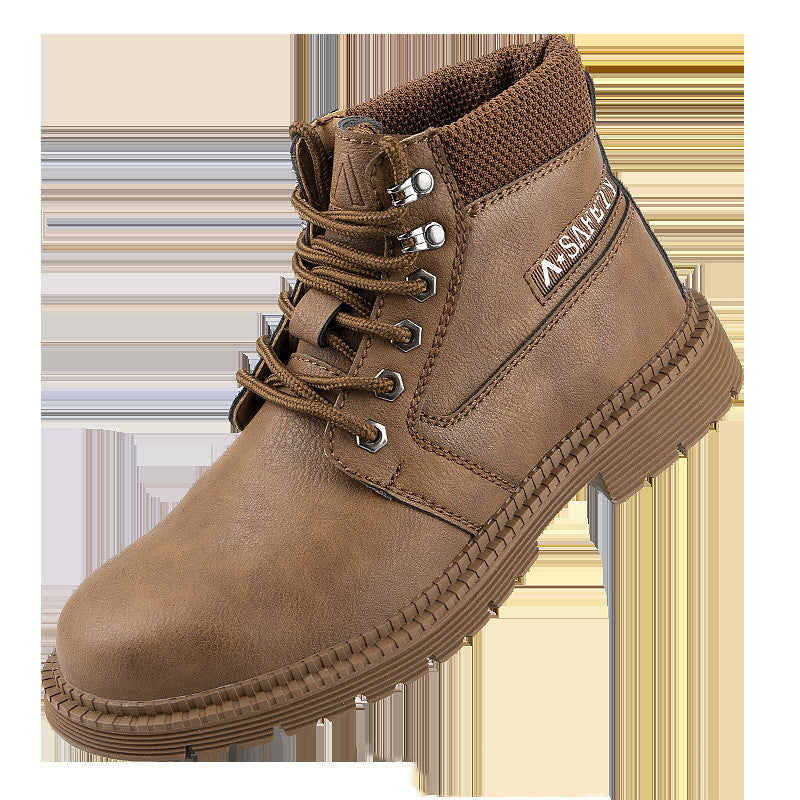 Shoes Men's Breathable Anti-Smashing Anti-Piercing Steel Toe Protective Shoes