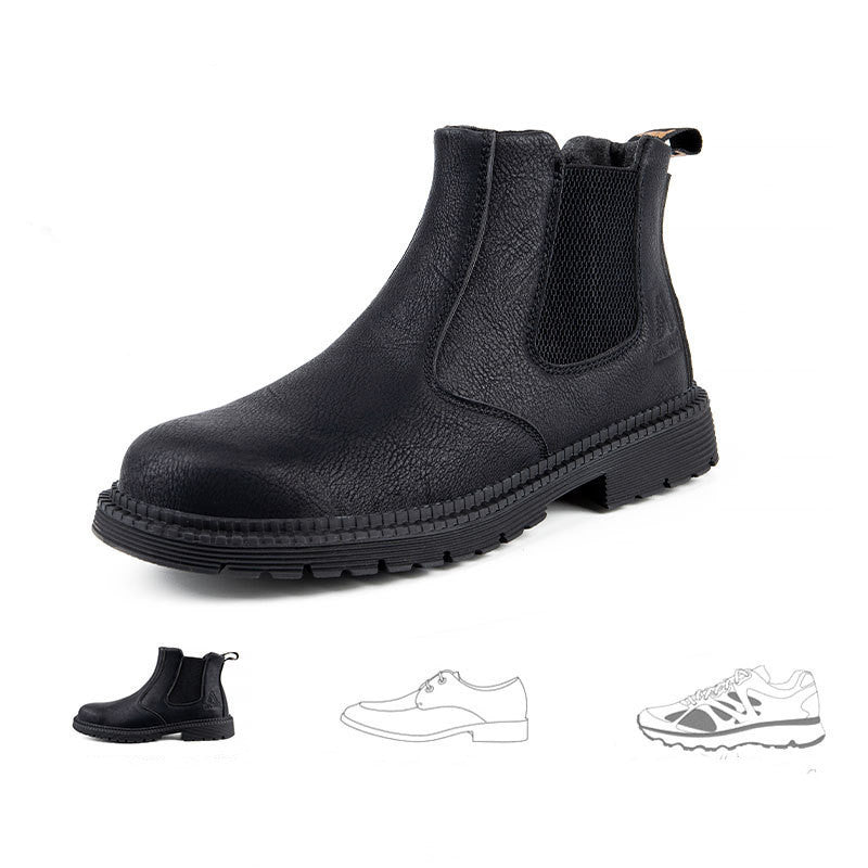 Shoes Men's Breathable Anti-Smashing Anti-Piercing Steel Toe Protective Shoes