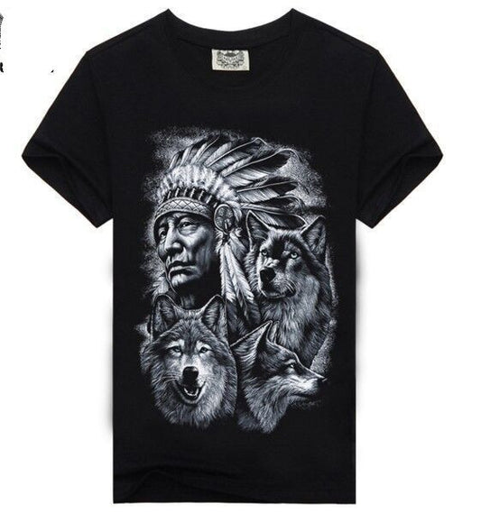 Round Neck 3D Digital Printing Short-Sleeved T-Shirt