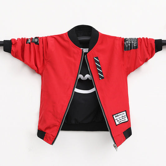 Boys' Korean Smiley Face Outfit | Autumn New Collection Boys Autumn New Korean Version Of The Bi | Ectron Online