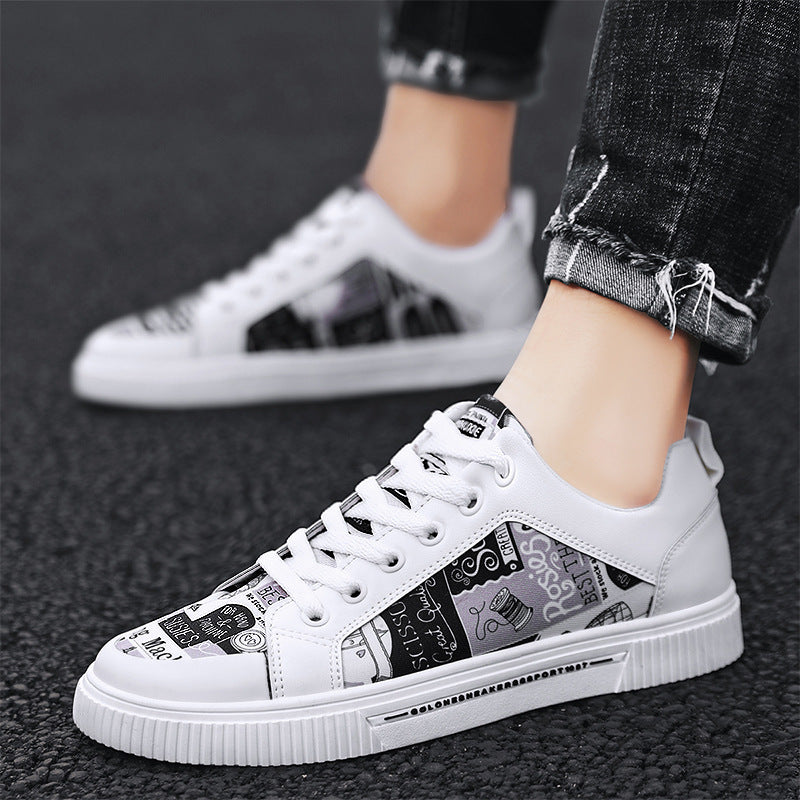 New Korean Style Canvas Graffiti Sneakers