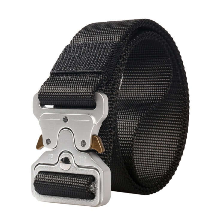 Tactical Belt With Alloy Buckle featuring a sleek design and durable materials for reliable performance.
