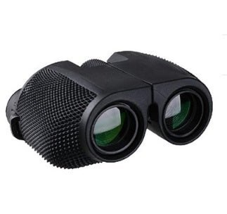 Black binoculars on a white background