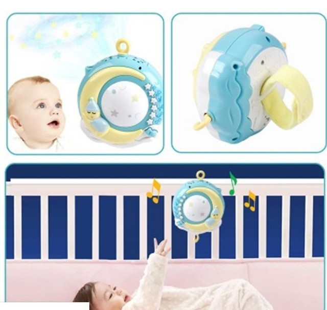 Baby Rattles Crib Mobiles Toy Holder Rotating Mobile Bed Bell Musical Box Projection Newborn Infant Baby Boy Toys - Ectron Online