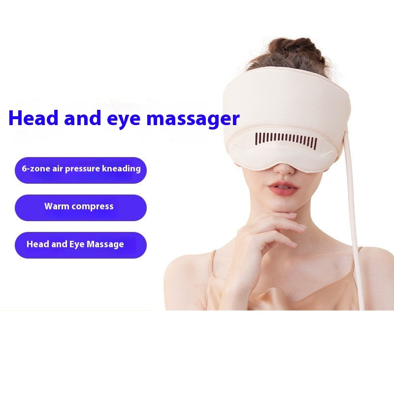 Heated Airbag Head & Eye Massager - Cervical Relief Head Massager Electric Heating Air Bag M | Ectron Online