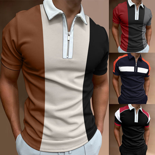 Classic Men's Polo T-Shirt - Premium Cotton Short Sleeve Polo Casual Multicolor Men's Coat Lapel | Ectron Online
