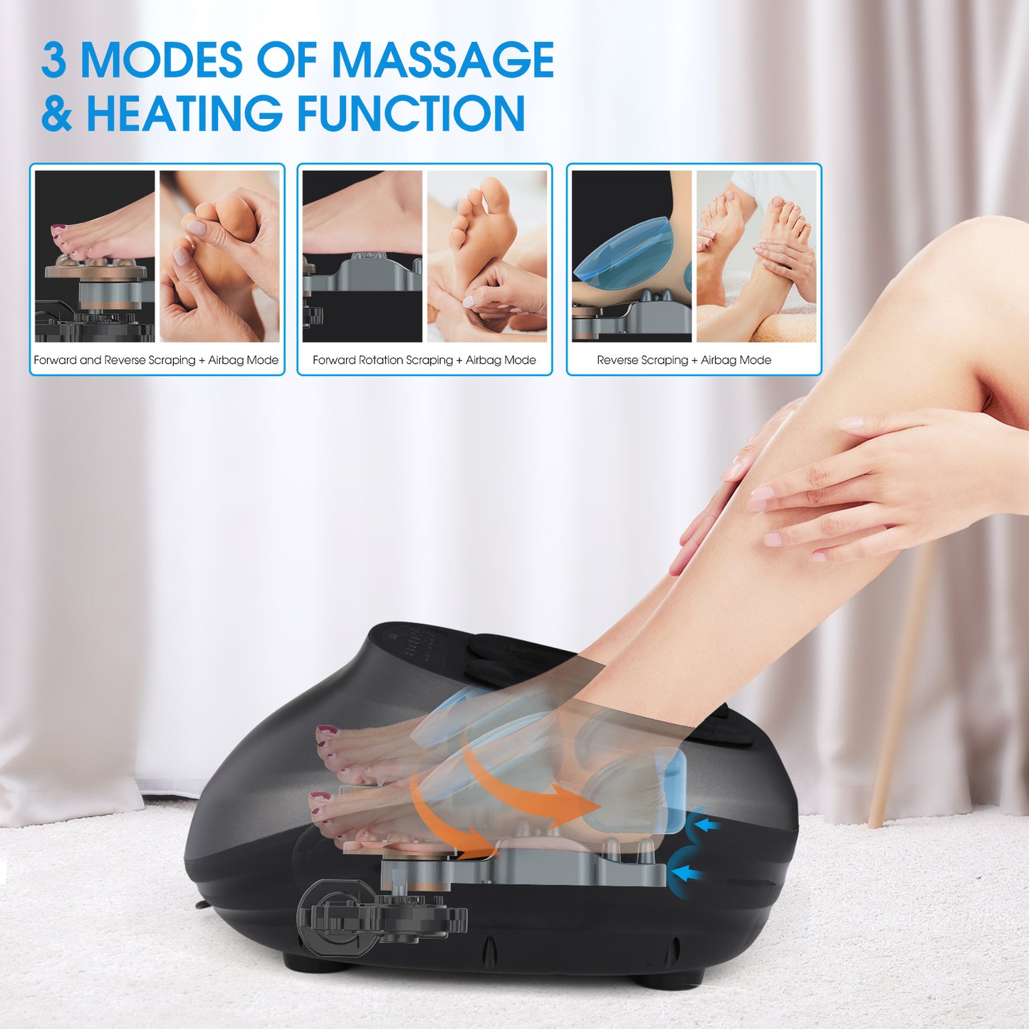 Foot Massager Machine With Heat And Massage Gifts For Men And Women Shiatsu Deep Kneading Electric Feet Massager For Home And Office Use - Ectron Online