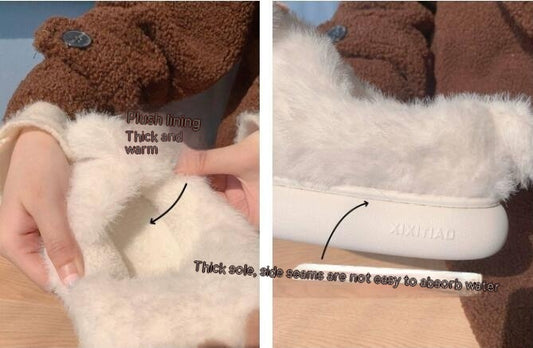 Cute Girl Heart Cartoon Cat Cotton Slippers