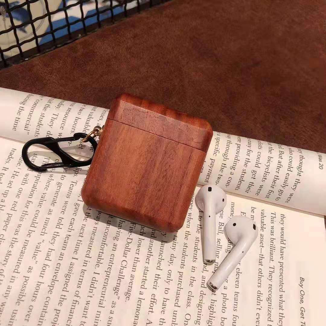 Compatible with Apple, Compatible with Apple , Solid wood bluetooth earphone case - Ectron Online