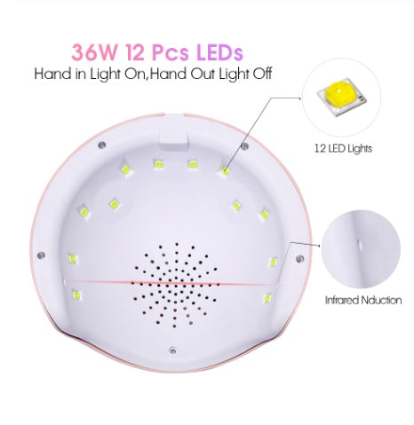 Nail Lamp Is Used For Nail Polish Dry Gel Ice Polishing Lamp - Ectron Online