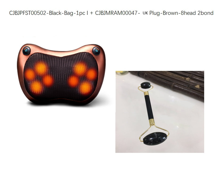 Electric Infrared Heating Kneading Neck Shoulder Back Body Spa Massage Pillow Car Chair Shiatsu Massager Masaj Device - Ectron Online
