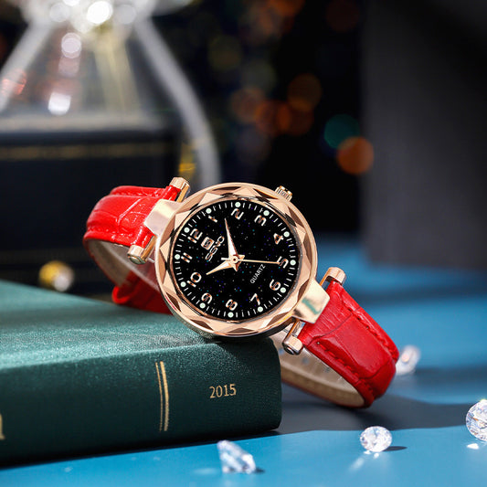 Women's Starry Sky Waterproof Belt Quartz Watch