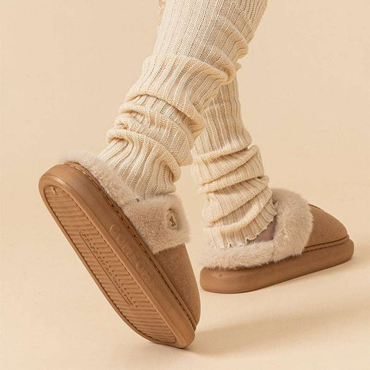 New Plush Winter Slippers – Thick-Soled Warm Shoes for All - New Plush Slippers For Women Men Winter | Ectron Online
