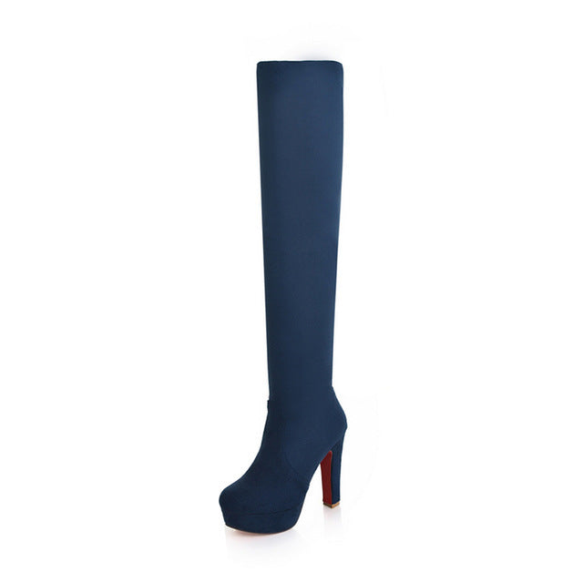 Waterproof Platform Over the Knee Boots Woman Boots | Ectron Online