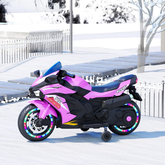 12V Pink Kids Electric Motorcycle | Bluetooth & Light-Up Wheels Kids Powered Ride-ons Toy, Kids Motorcyc | Ectron Online