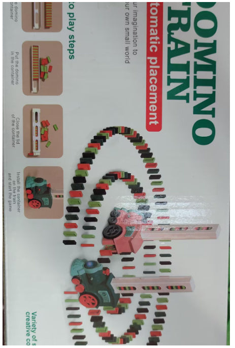 Domino Train Toys Baby Toys Car Puzzle Automatic Release Licensing Electric Building Blocks Train Toy - Ectron Online