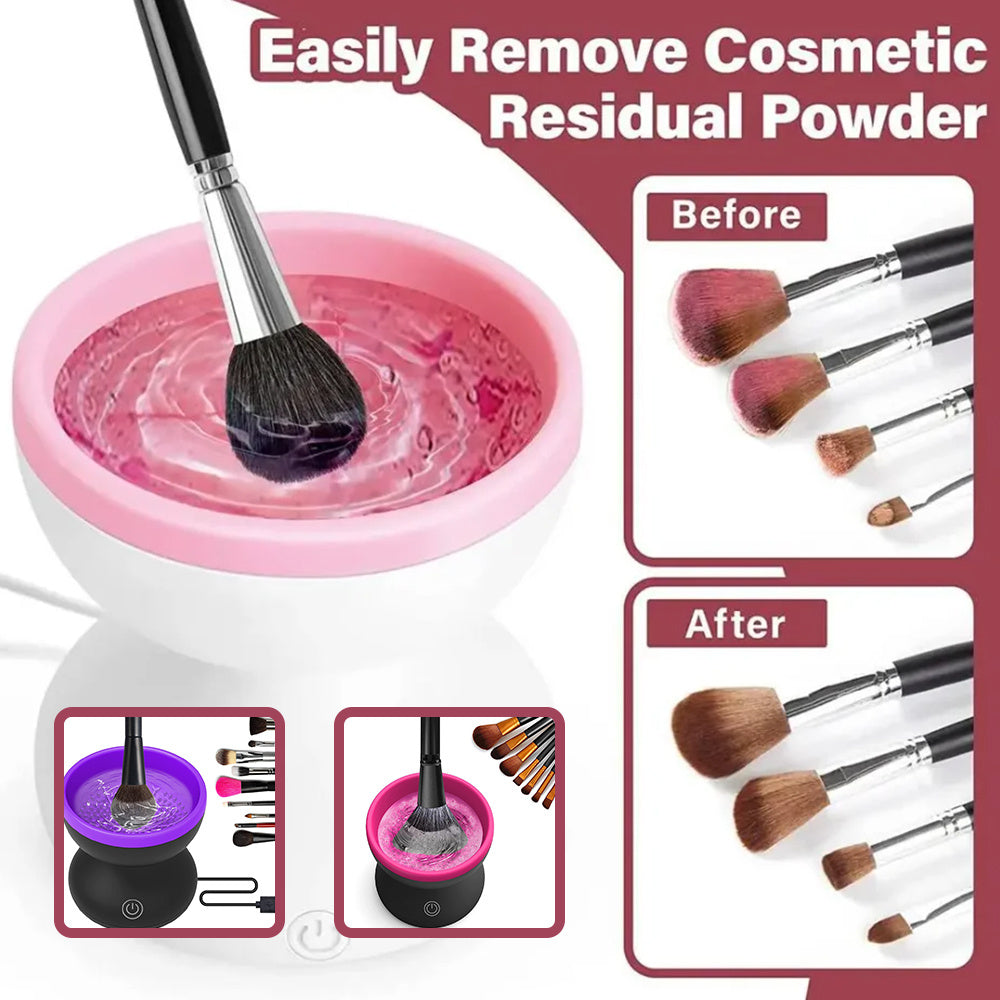 Electric Makeup Brush Cleaner Machine Portable Automatic USB Cosmetic Brush Cleaner Tools For All Size Beauty Makeup Brushes Set - Ectron Online