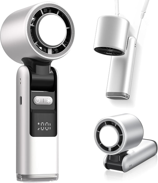 Portable Turbo Handheld Fan - Rechargeable Foldable Mini Fan