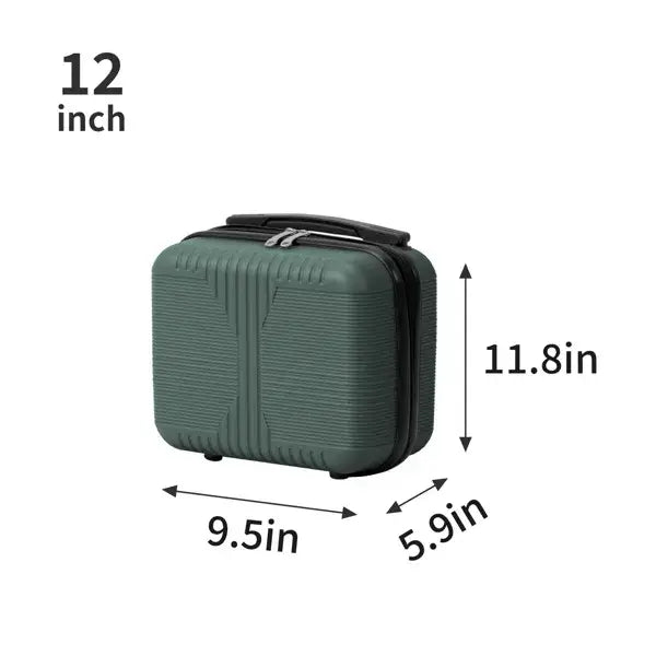 5-in-1 PP Trolley Case Set(Dark Green) Non-TSA Customs Lock 5-in-1 PP Trolley C | Ectron Online