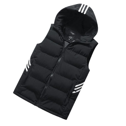 Cozy Hooded Down Vest for Men Autumn And Winter Vest Men's Hooded Down | Ectron Online