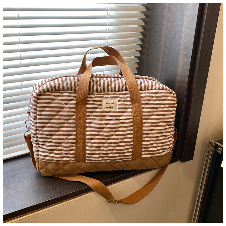 Autumn New Simple Striped Out Storage Bag