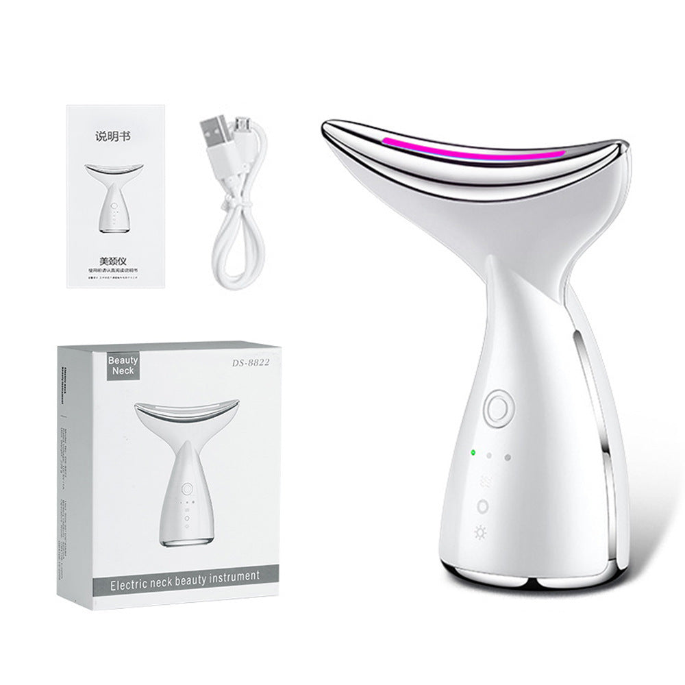 EMS Microcurrent Neck Face Beauty Device With 3 Colors LED Photon Therapy Skin Tighten Reduce Double Chin Face Lifting Devices - Ectron Online