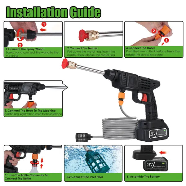 400PSI Cordless Pressure Washer Cordless Pressure Washer Portable Electr | Ectron Online