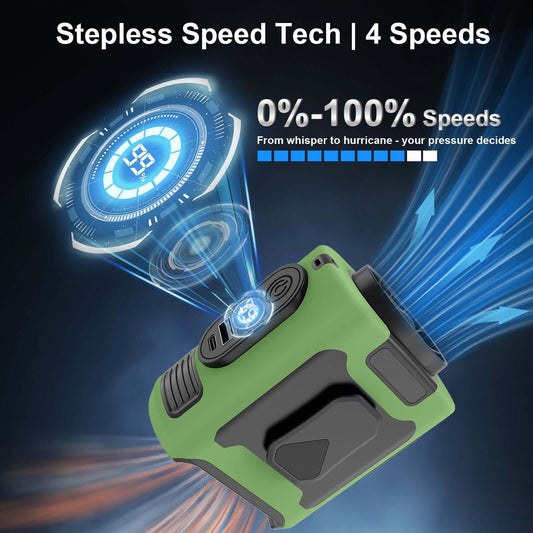 16,000 RPM Portable Waist Fan 16, 000 Rpm 10000mAh Portable Waist Fan, | Ectron Online