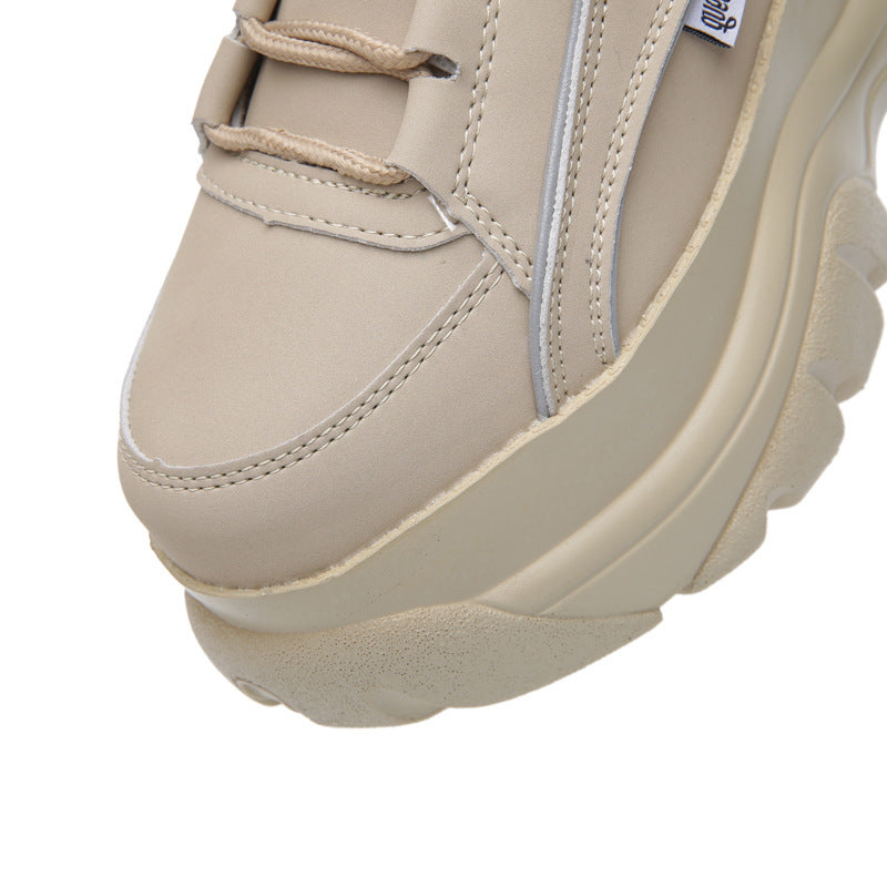 Women's inner heightening platform sneakers