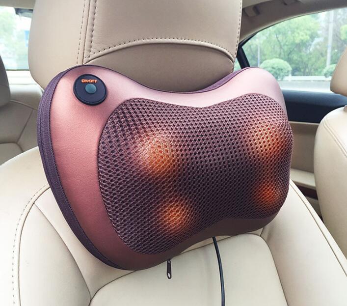 Electric Infrared Heating Kneading Neck Shoulder Back Body Spa Massage Pillow Car Chair Shiatsu Massager Masaj Device - Ectron Online
