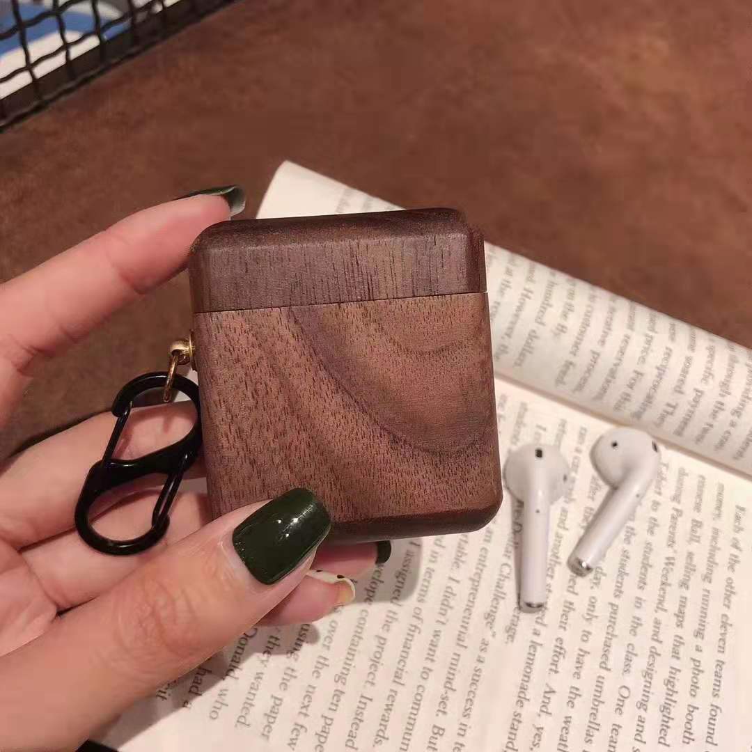 Compatible with Apple, Compatible with Apple , Solid wood bluetooth earphone case - Ectron Online