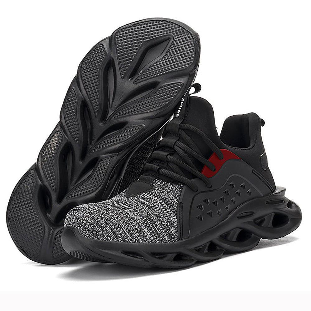 Oversized breathable fly-knit sneakers
