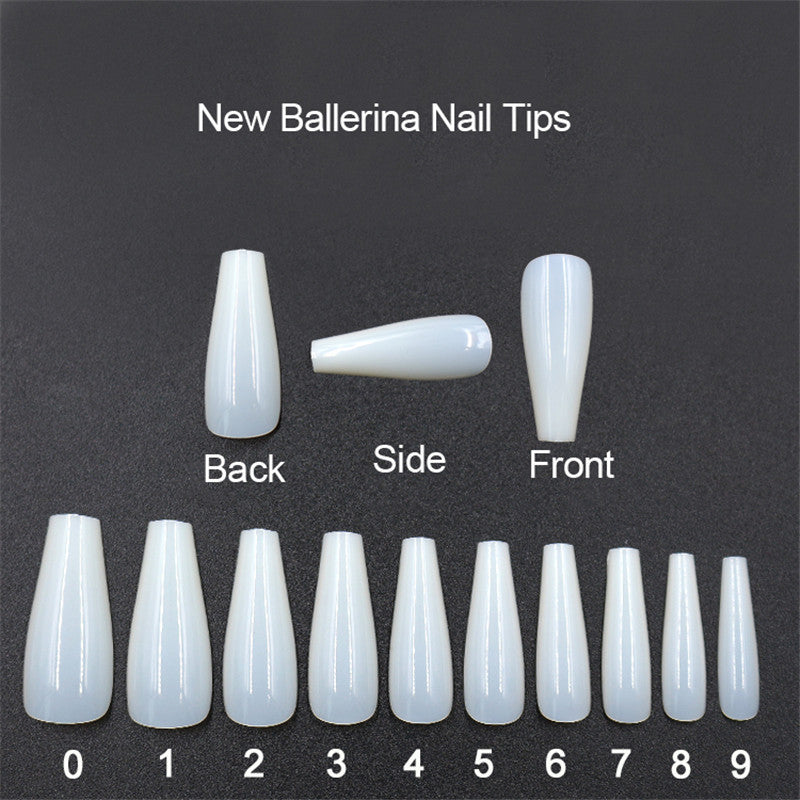 500 tablets of transparent natural color ballet fake nails - Ectron Online