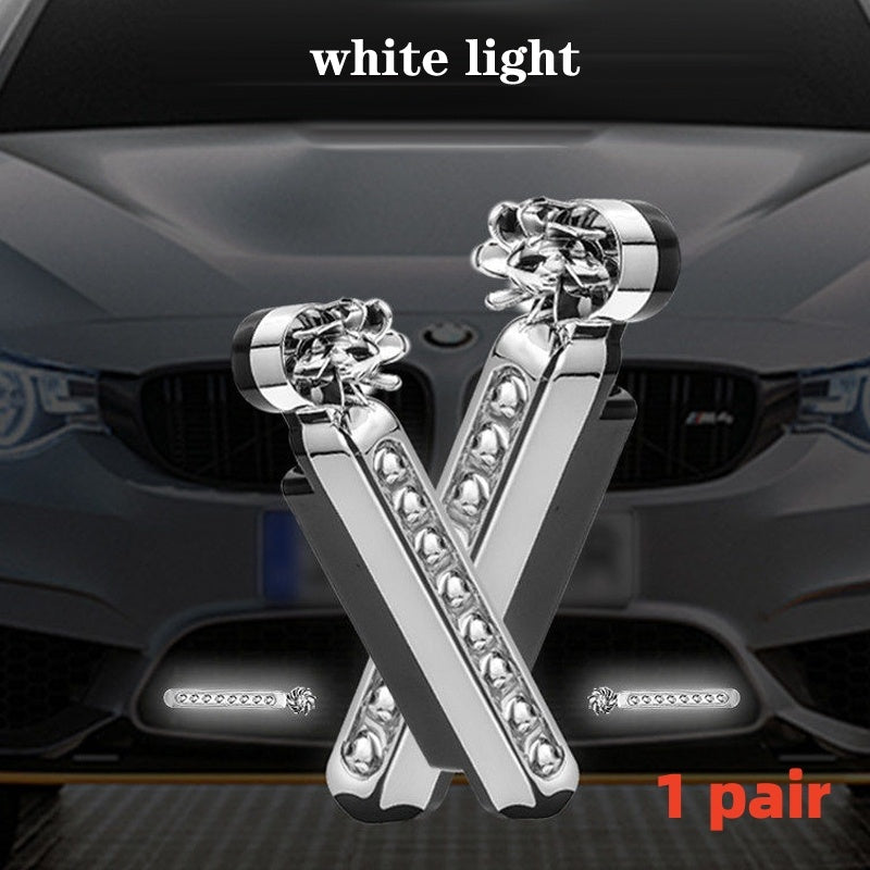 2pc Wind-Powered RGB LED Car DRL & Motorcycle Running Lights