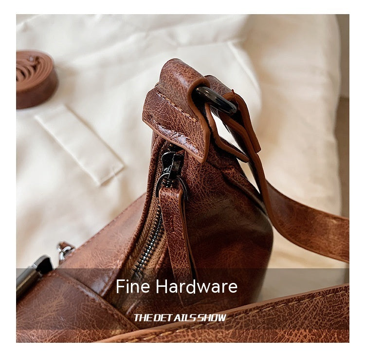 Women's One-shoulder Niche Original Design New Autumn And Winter Maillard Style Underarm Bag