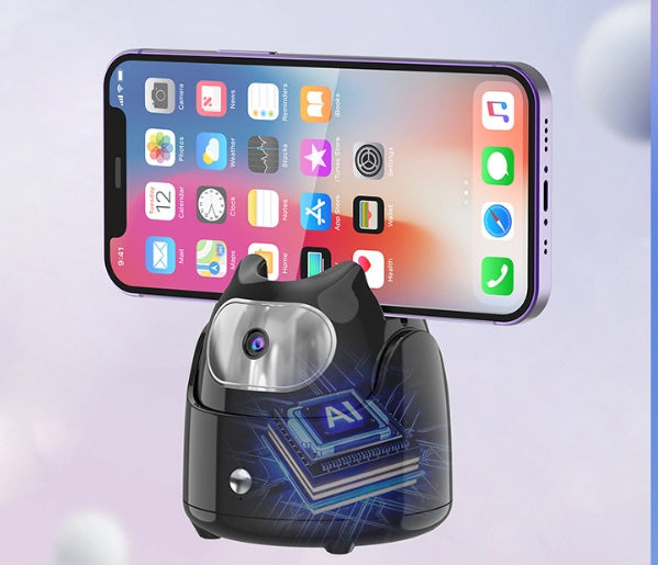 AI Face Recognition Camera Head - 360° Vlog Video Recording