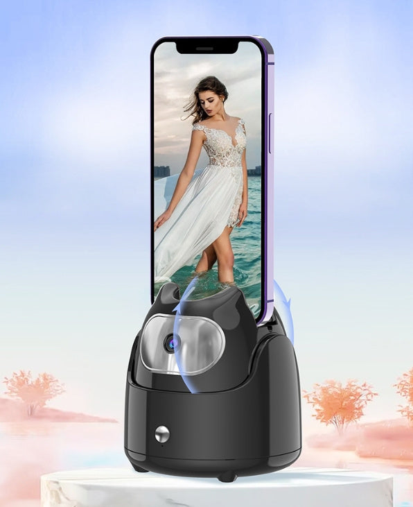 AI Face Recognition Camera Head - 360° Vlog Video Recording