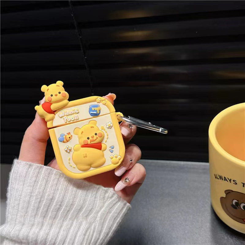 AirPods 5th generation silicone wireless Bluetooth earphone protective case suitable for Apple Pro 2nd generation cute box - Ectron Online