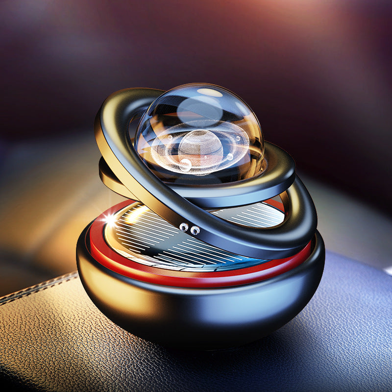Solar Rotating Car Aroma Decoration Aluminum Alloy - Ectron Online
