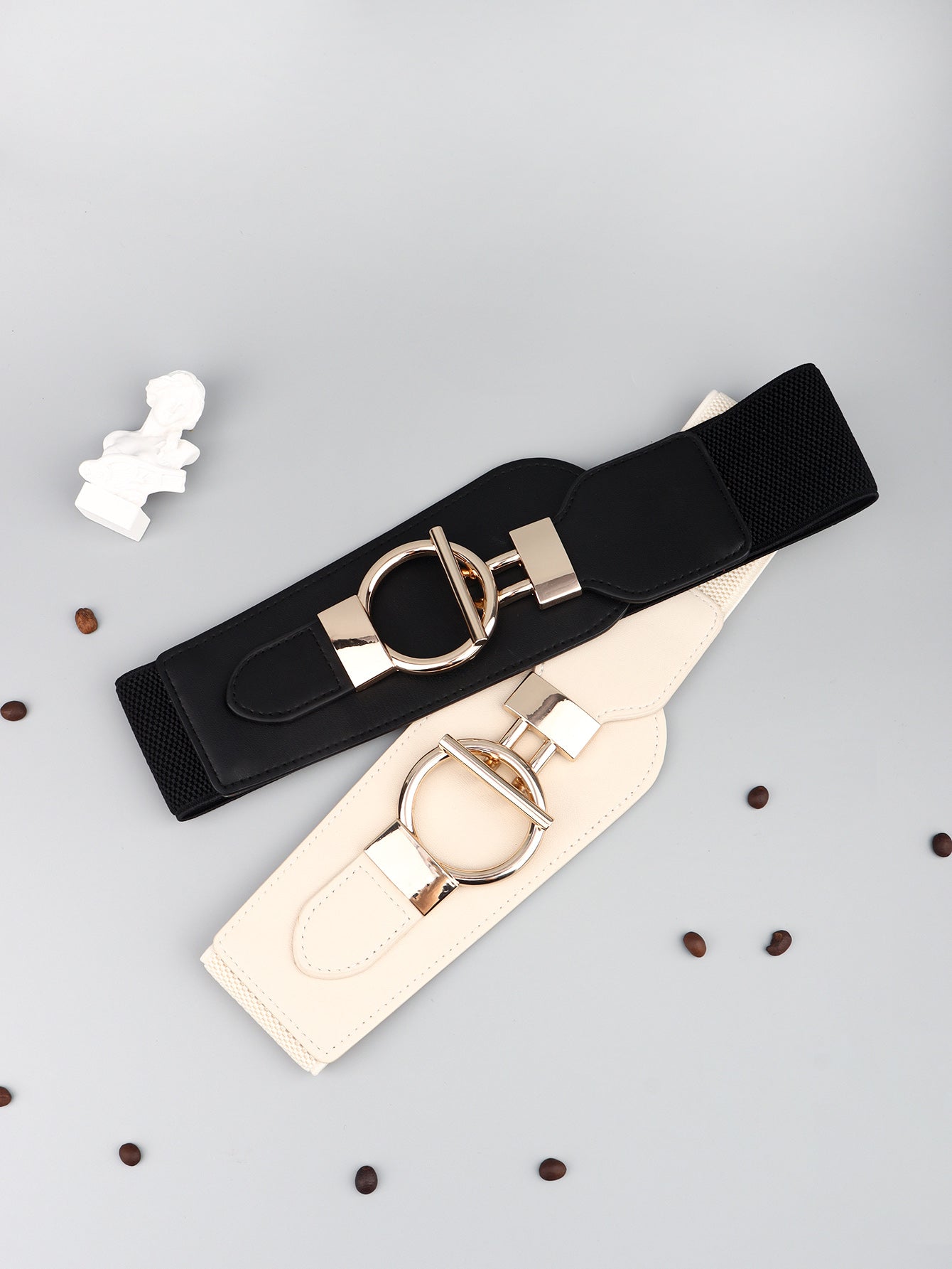 PU Elastic Wide Belt with Alloy Buckle Belt | Ectron Online
