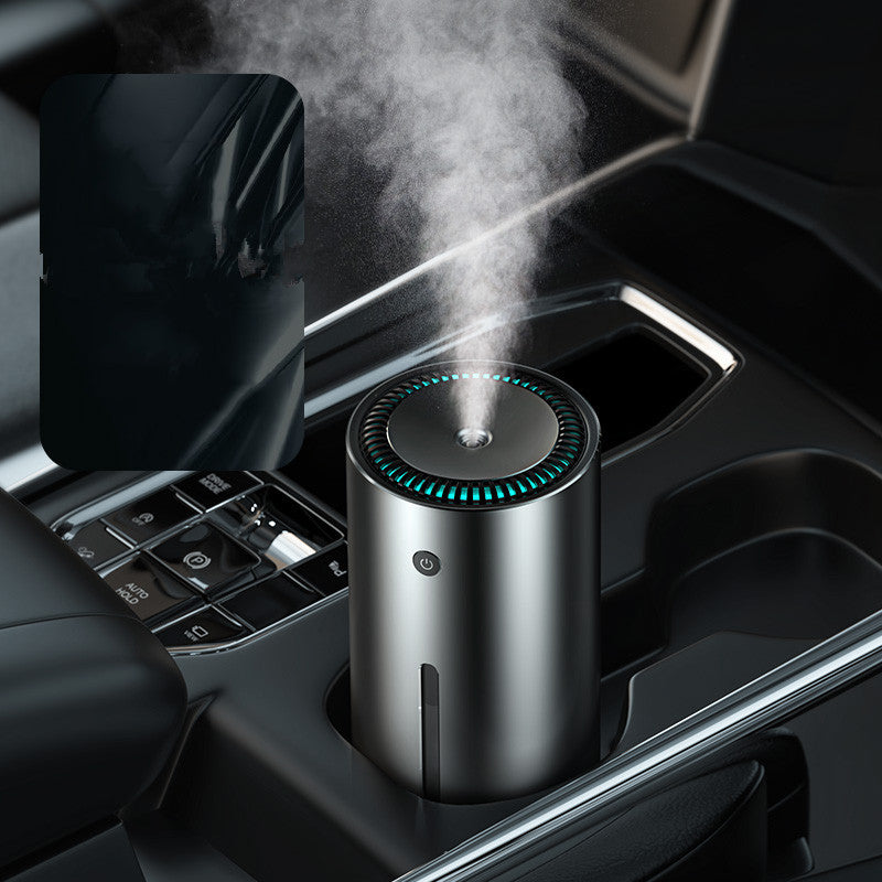 Car humidifier emitting steam into a car's interior.