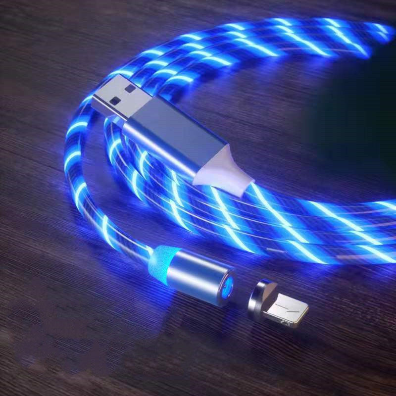 Magnetic Charging Cable Streamer Fast Charging Cable Lighting Micro USB Cable LED Magnet Charger Type-C Cable - Ectron Online
