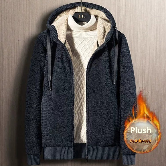 Men's Winter Zipper Hooded Sweater Cardigan
