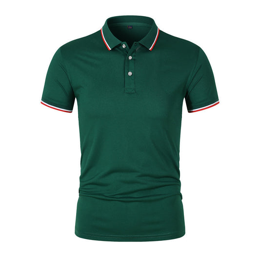 Men’s Solid Color Lapel Shirt – Short Sleeve Advertising Tee Cross-border Short-sleeved Men's Lapel A | Ectron Online