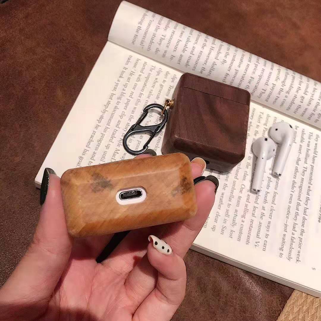 Compatible with Apple, Compatible with Apple , Solid wood bluetooth earphone case - Ectron Online