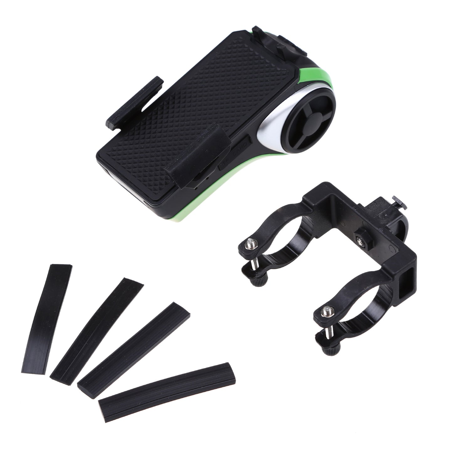 5 In 1 Double LED Bicycle Light Bluetooth Audio MP3 Player Speaker Charging Power Bank Ring Bell Bicycle Phone Holder - Ectron Online